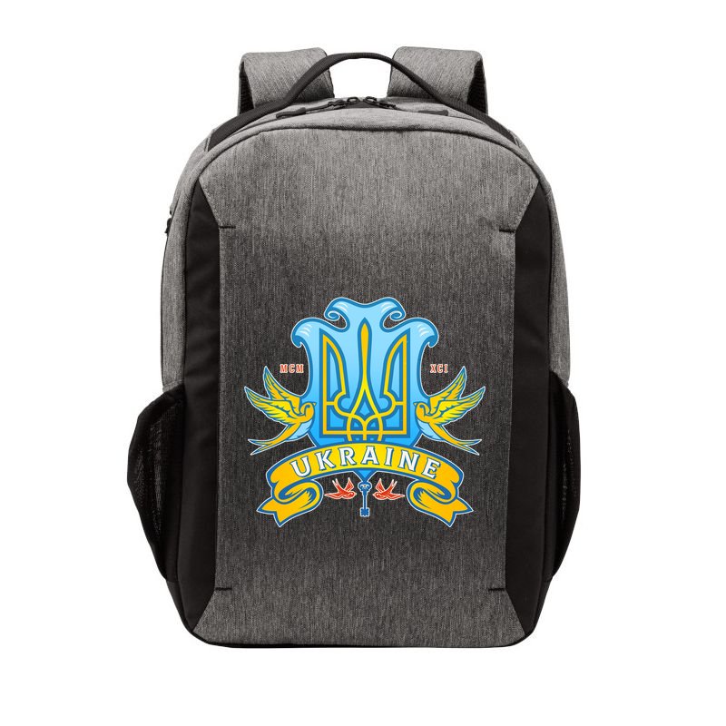 Stand With Ukraine Coat Of Arms Crest Peace Doves Vector Backpack