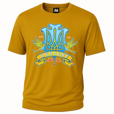 Stand With Ukraine Coat Of Arms Crest Peace Doves Performance Shirt