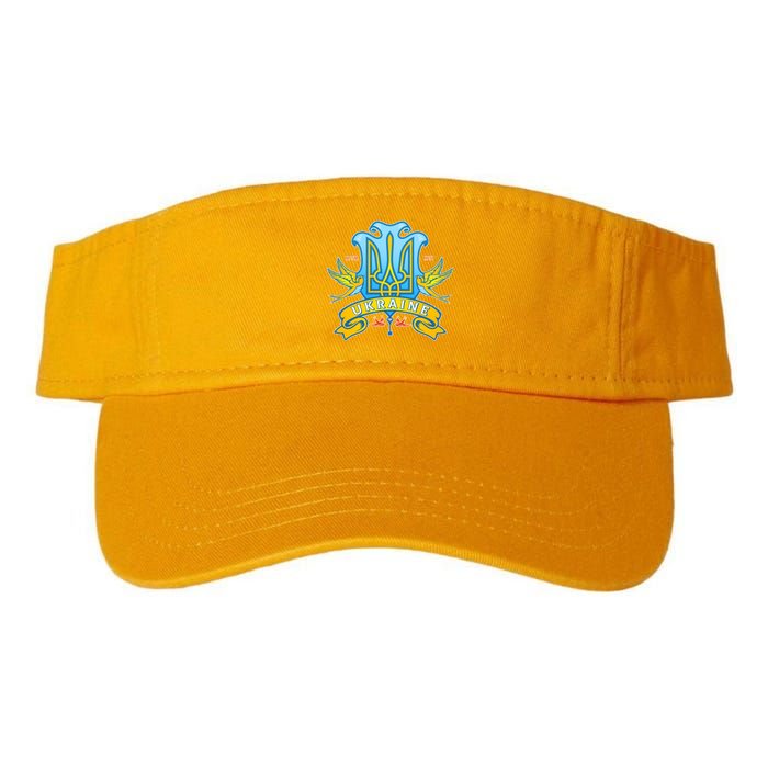 Stand With Ukraine Coat Of Arms Crest Peace Doves Visor
