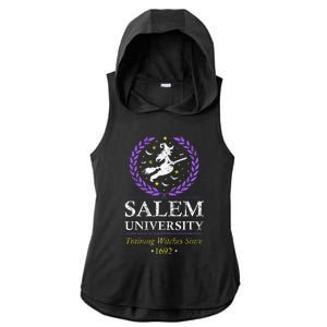 Salem Witch University Training Halloween Ladies PosiCharge Tri-Blend Wicking Draft Hoodie Tank