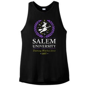 Salem Witch University Training Halloween Ladies PosiCharge Tri-Blend Wicking Tank