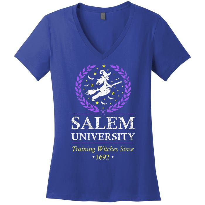 Salem Witch University Training Halloween Women's V-Neck T-Shirt