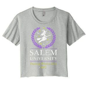 Salem Witch University Training Halloween Women's Crop Top Tee