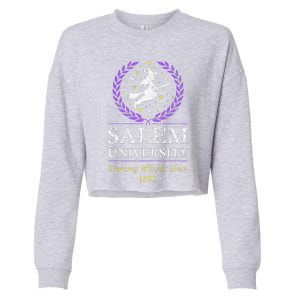 Salem Witch University Training Halloween Cropped Pullover Crew