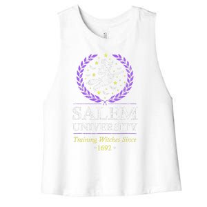 Salem Witch University Training Halloween Women's Racerback Cropped Tank