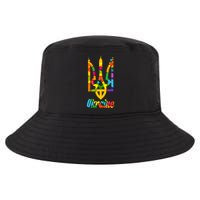 Stand With Ukraine Rainbow Dots Coat Of Arms Cool Comfort Performance Bucket Hat