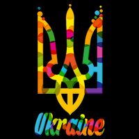 Stand With Ukraine Rainbow Dots Coat Of Arms Wool Snapback Cap