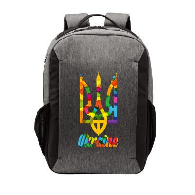 Stand With Ukraine Rainbow Dots Coat Of Arms Vector Backpack