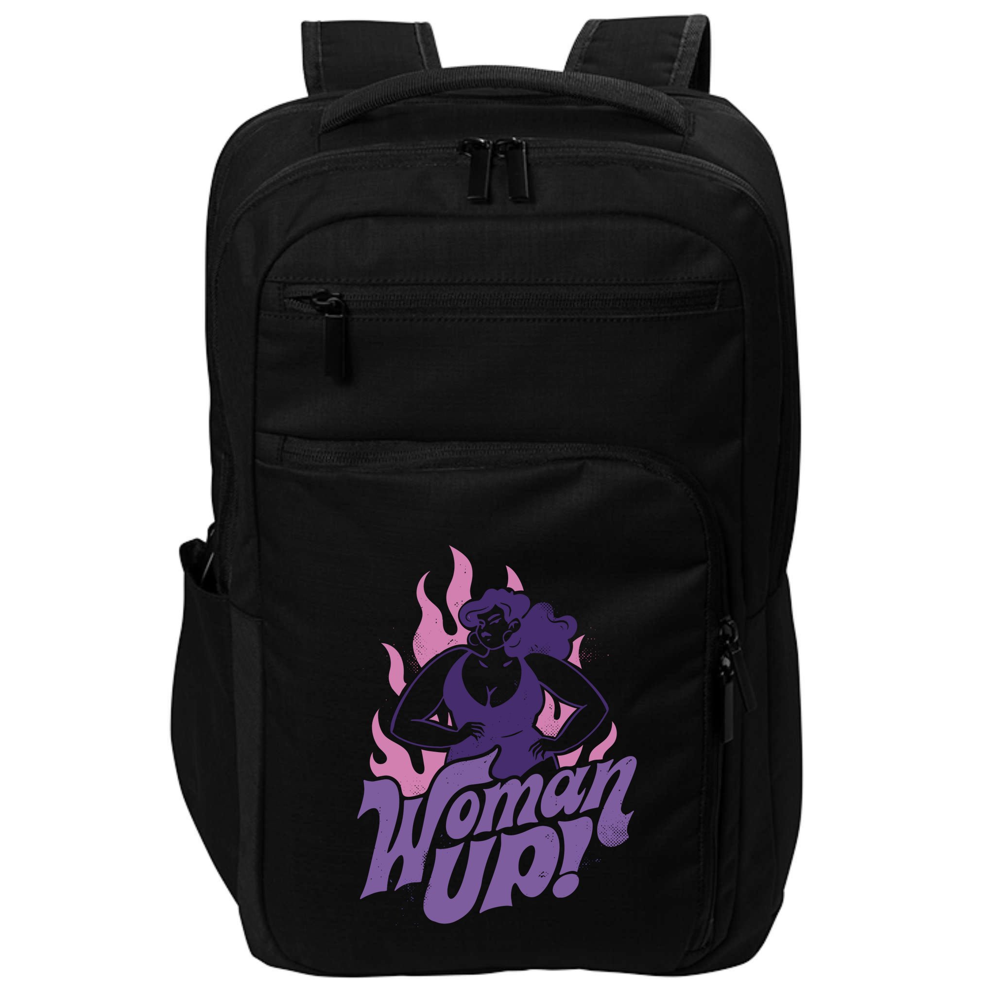 Strong Woman Up Flames Impact Tech Backpack