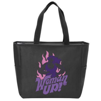 Strong Woman Up Flames Zip Tote Bag