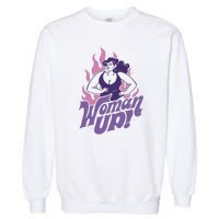 Strong Woman Up Flames Garment-Dyed Sweatshirt