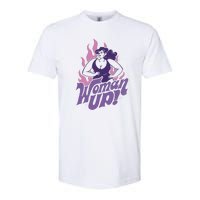 Strong Woman Up Flames Softstyle CVC T-Shirt