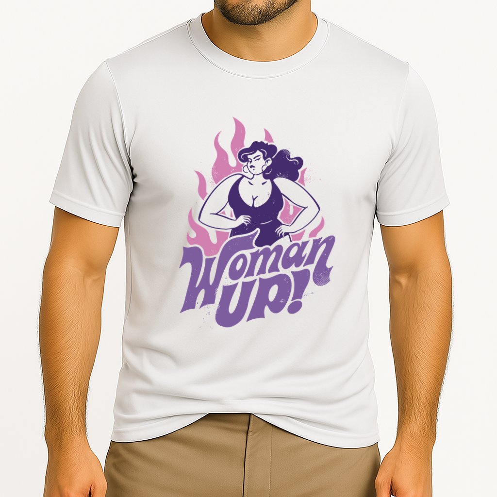 Strong Woman Up Flames Cooling Performance Crew T-Shirt