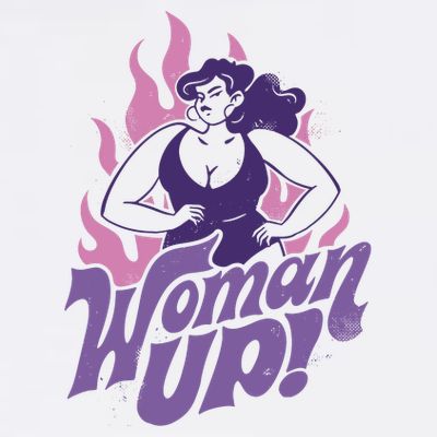 Strong Woman Up Flames T-Shirt