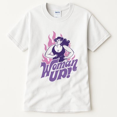 Strong Woman Up Flames Tall T-Shirt