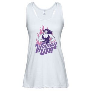 Strong Woman Up Flames Ladies Essential Flowy Tank