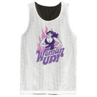 Strong Woman Up Flames Mesh Reversible Basketball Jersey Tank