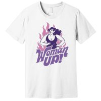 Strong Woman Up Flames Premium T-Shirt