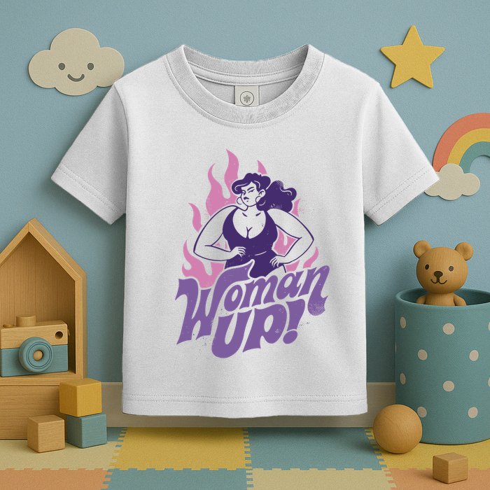 Strong Woman Up Flames Toddler T-Shirt