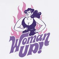 Strong Woman Up Flames Toddler T-Shirt