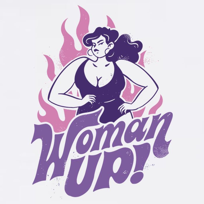 Strong Woman Up Flames Toddler T-Shirt