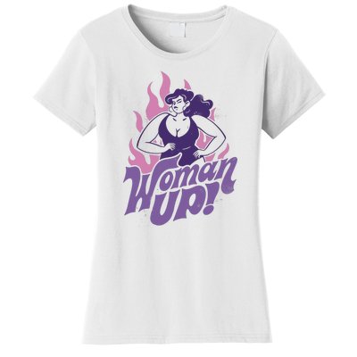 Strong Woman Up Flames Women's T-Shirt