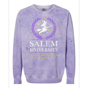 Salem Witch University Training Halloween Women Colorblast Crewneck Sweatshirt