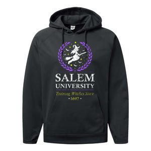 Salem Witch University Training Halloween Women Performance Fleece Hoodie