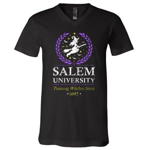 Salem Witch University Training Halloween Women V-Neck T-Shirt