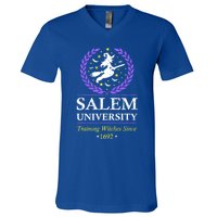 Salem Witch University Training Halloween Funny Gift V-Neck T-Shirt