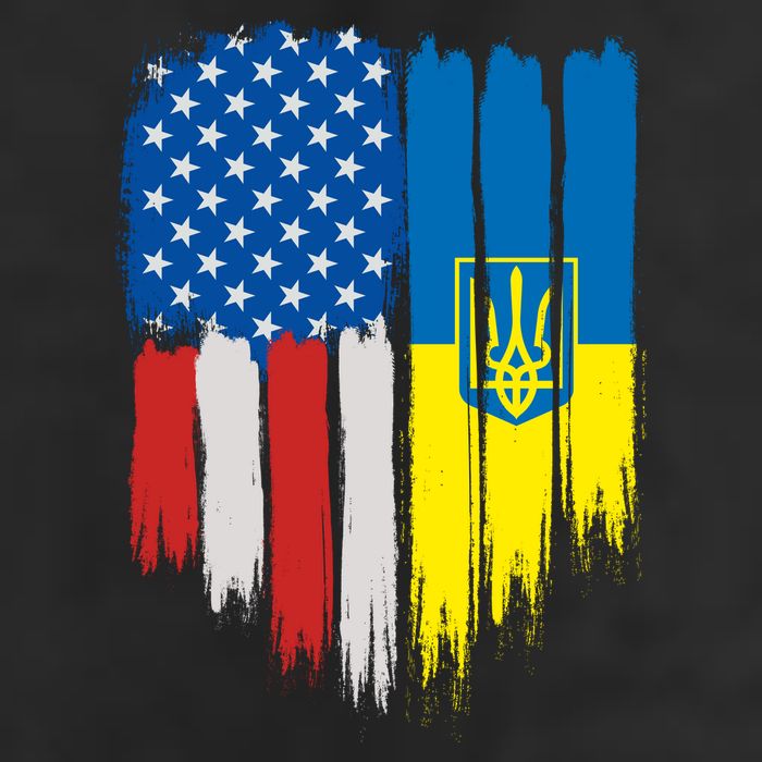Stand With Ukraine Painted Distressed USA Ukrainian Flags Adult Drive Performance Visor