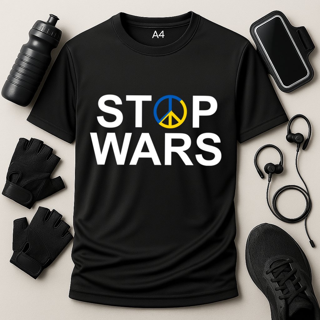 Stop Wars Ukraine Peace Cooling Performance Crew T-Shirt