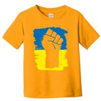 Stand With Ukraine Distressed Protest Fist Ukrainian Flag Toddler T-Shirt