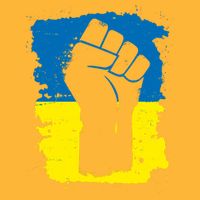Stand With Ukraine Distressed Protest Fist Ukrainian Flag Toddler T-Shirt