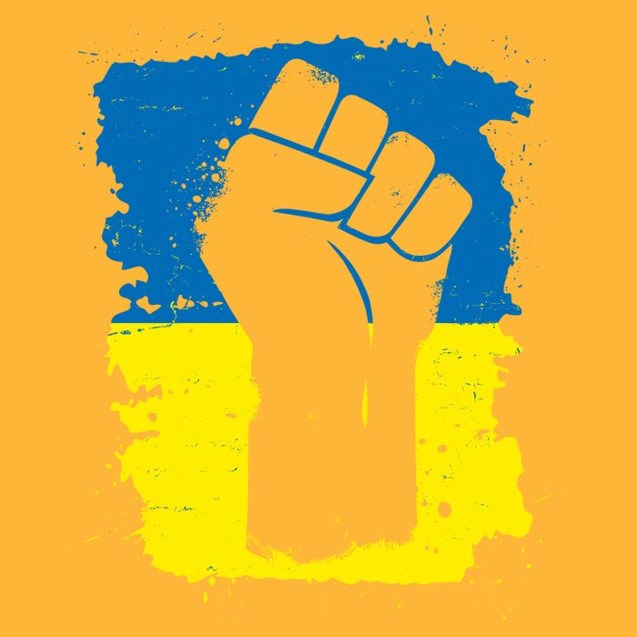 Stand With Ukraine Distressed Protest Fist Ukrainian Flag Toddler T-Shirt