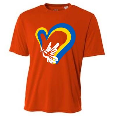 Stand With Ukraine Dove World Peace Strong Ukrainian People Gift Cooling Performance Crew T-Shirt