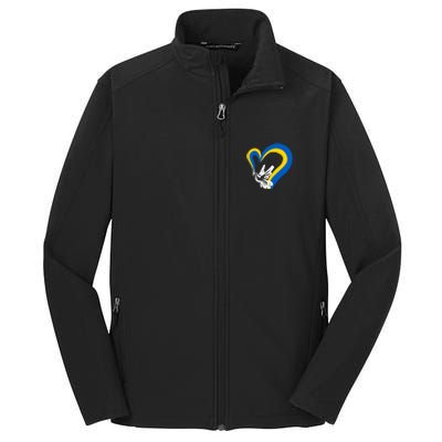 Stand With Ukraine Dove World Peace Strong Ukrainian People Gift Core Soft Shell Jacket