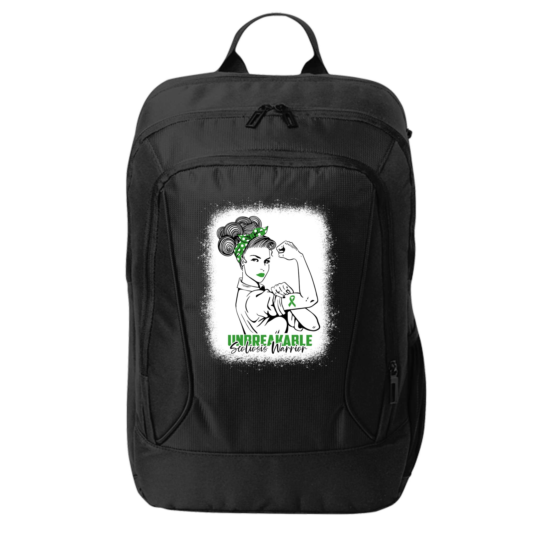 Scoliosis Warrior Unbreakable Bleached Scoliosis Awareness Gift City Backpack