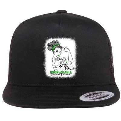 Scoliosis Warrior Unbreakable Bleached Scoliosis Awareness Gift Flatbill Hat