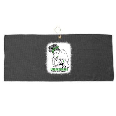 Scoliosis Warrior Unbreakable Bleached Scoliosis Awareness Gift Large Microfiber Waffle Golf Towel