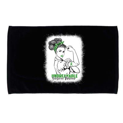 Scoliosis Warrior Unbreakable Bleached Scoliosis Awareness Gift Microfiber Hand Towel