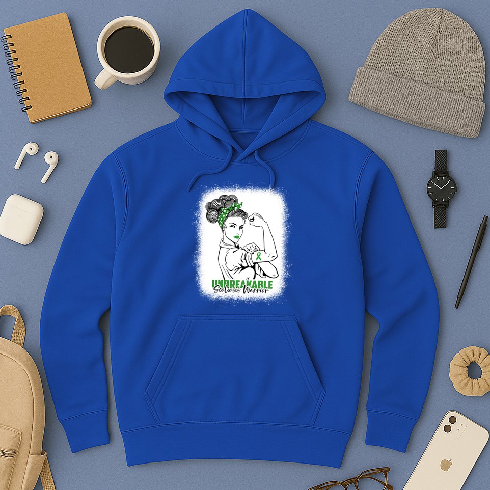 Scoliosis Warrior Unbreakable Bleached Scoliosis Awareness Gift Hoodie
