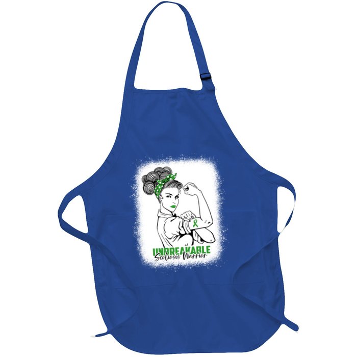 Scoliosis Warrior Unbreakable Bleached Scoliosis Awareness Gift Apron