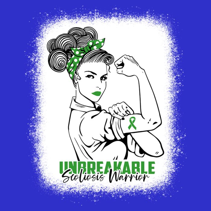 Scoliosis Warrior Unbreakable Bleached Scoliosis Awareness Gift Apron