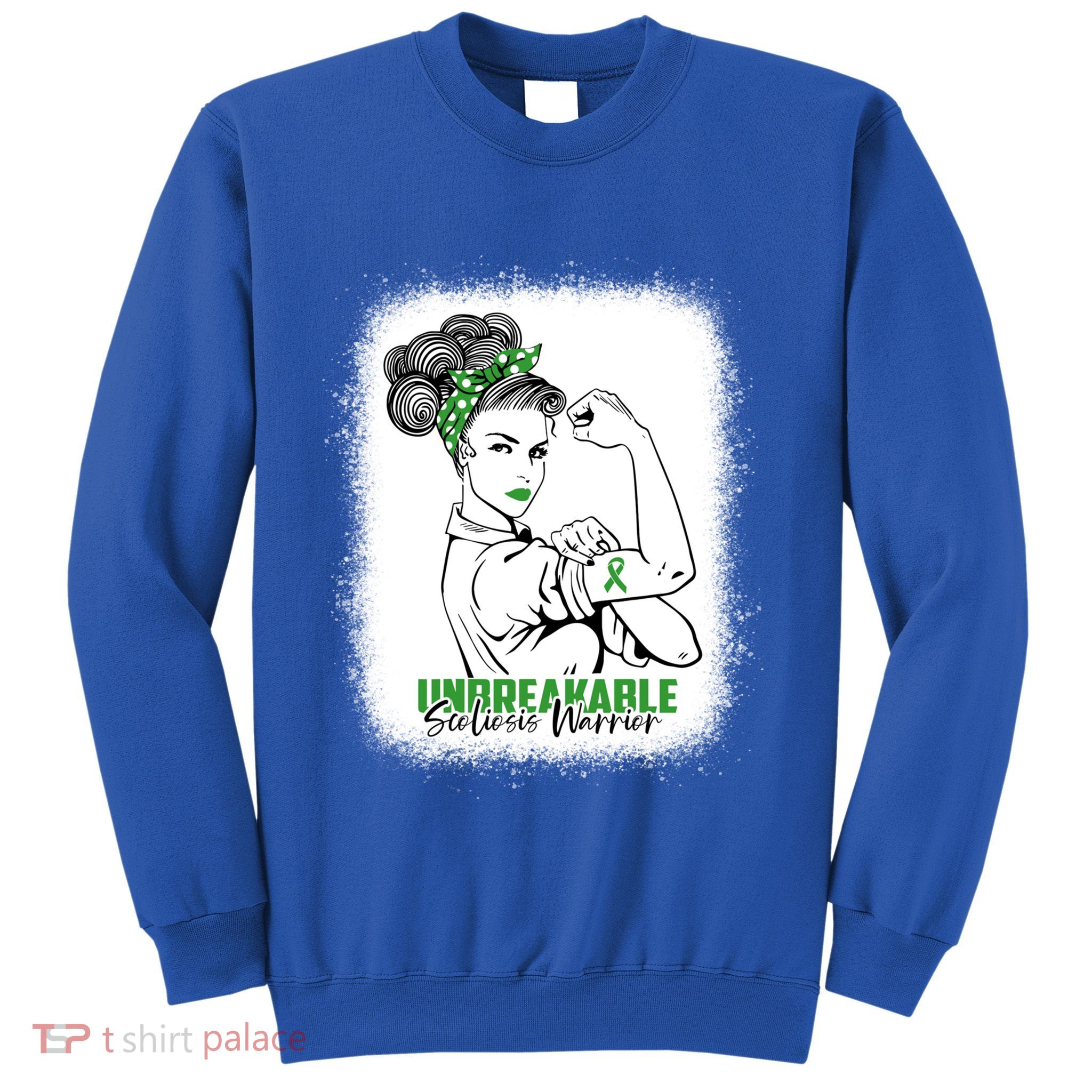 Scoliosis Warrior Unbreakable Bleached Scoliosis Awareness Gift Sweatshirt