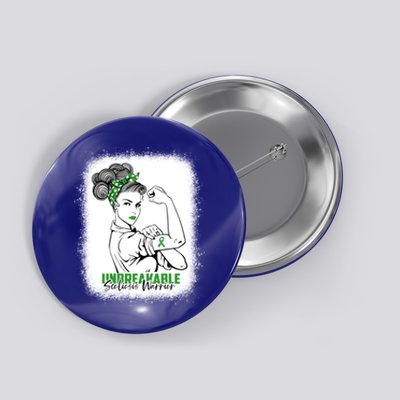 Scoliosis Warrior Unbreakable Bleached Scoliosis Awareness Gift Button