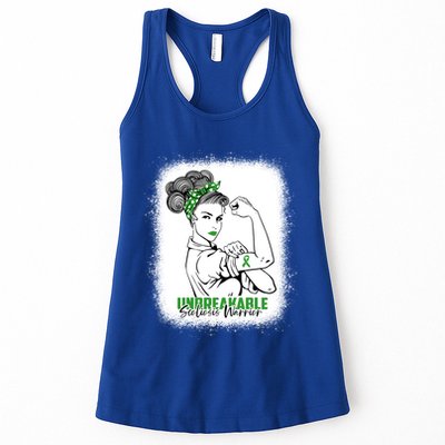Scoliosis Warrior Unbreakable Bleached Scoliosis Awareness Gift Womens Tank Top