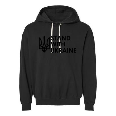 Stand With Ukraine Military Support Ukrainians Army Garment-Dyed Fleece Hoodie