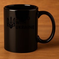 Stand With Ukraine Military Support Ukrainians Army 11oz C Handle Ceramic Mug