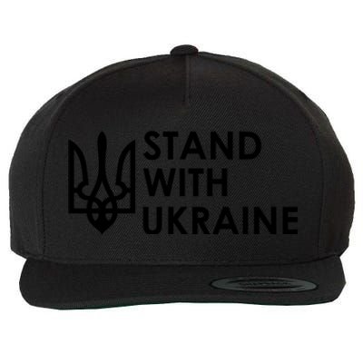 Stand With Ukraine Military Support Ukrainians Army Wool Snapback Cap